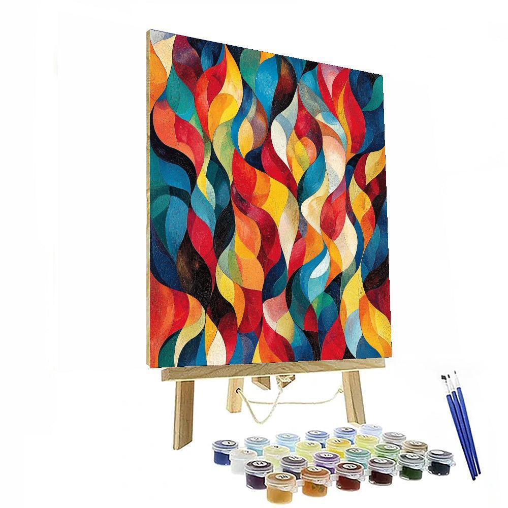 Paul Klee Inspired Colorful Whirlwind  Numbered Painting Kits