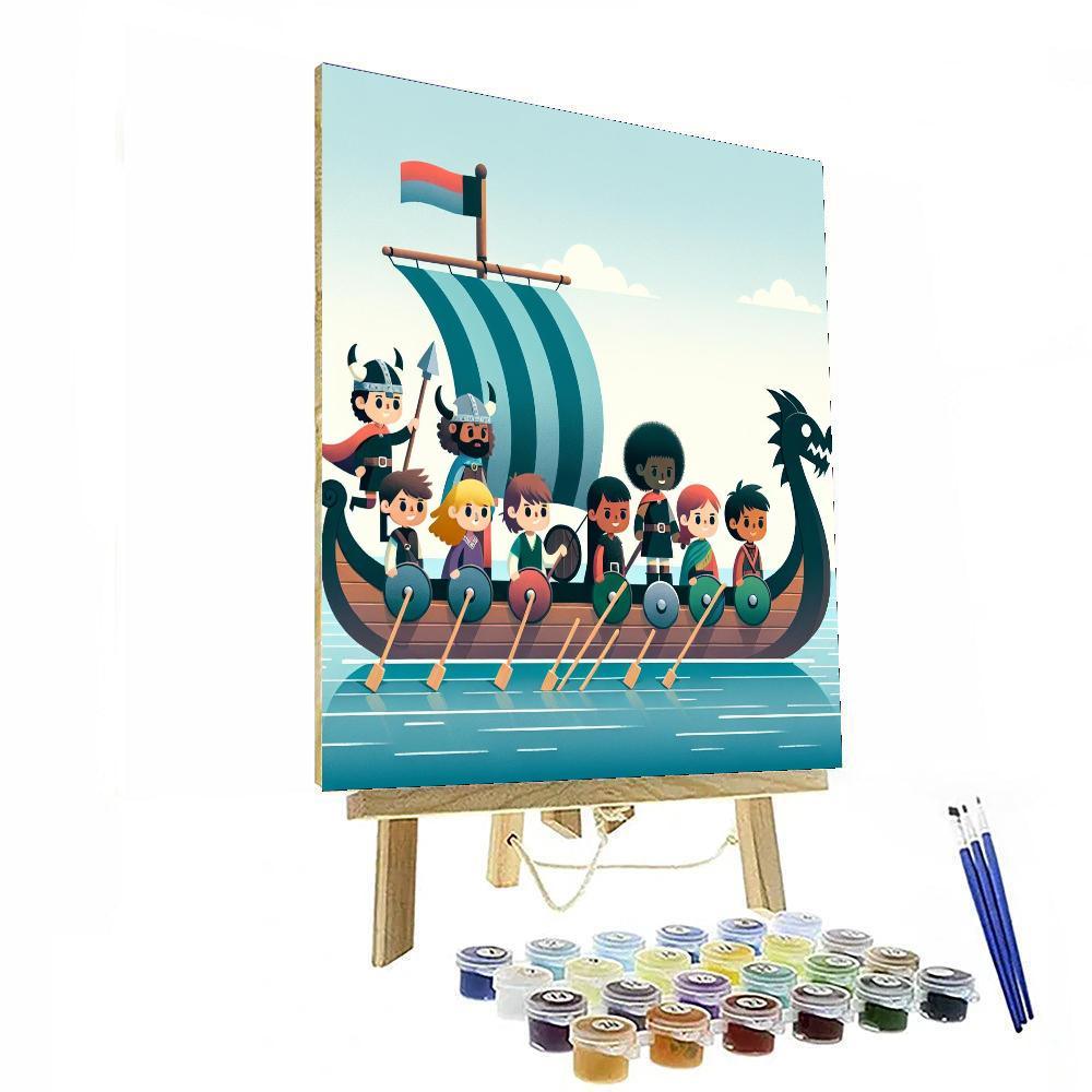 Viking Voyage Adventure Paint By Numbers Art