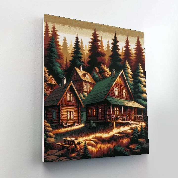 Rustic Cabin Serenity Paint By Numbers