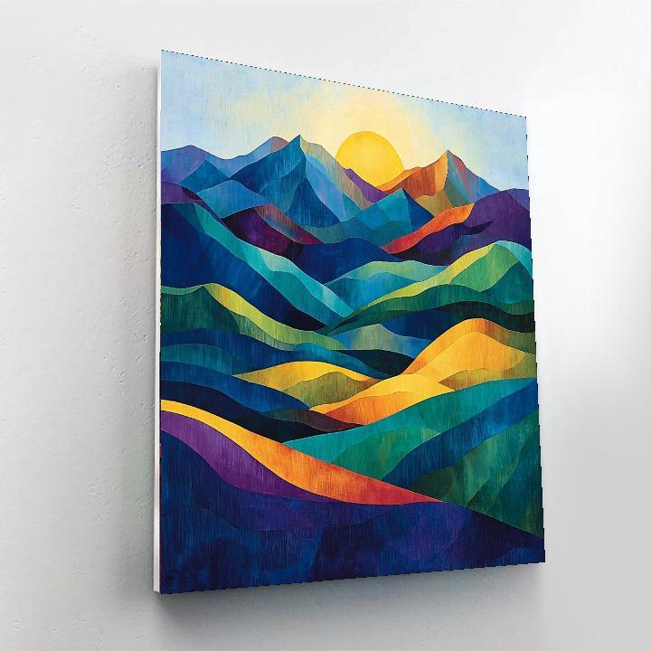 Paul Cézanne Inspired Harmony Of Abstract Peaks  Paint By Numbers Art