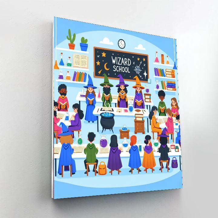 Wizard School Of Magic Paint By Numbers Art