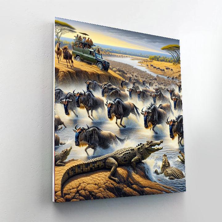 Wildebeest Migration Festival Number Painting