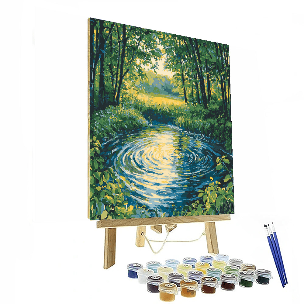 Claude Monet Inspired Bubbling Brook  Paint By Color