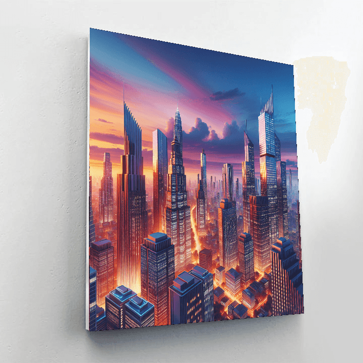 Urban Skyline Symphony Painting Number Kit