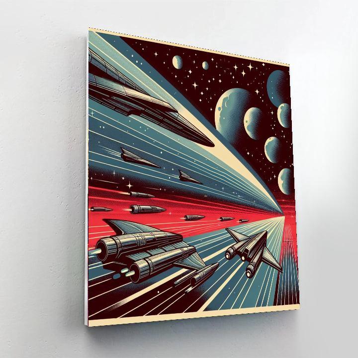 Retro Sci-fi Journey Painting By Numbers Kit
