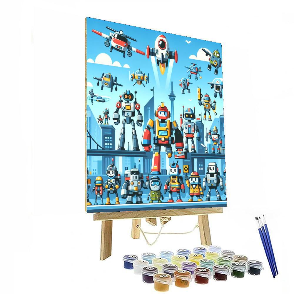 Robot Ranger Rescue Painting Number Kit