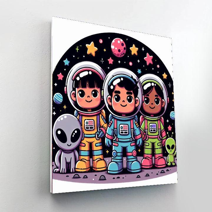 Galactic Galaxy Explorers Painting By Numbers Kit