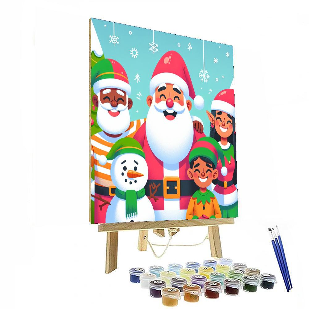 Jolly Holiday Characters Paint By Numbers