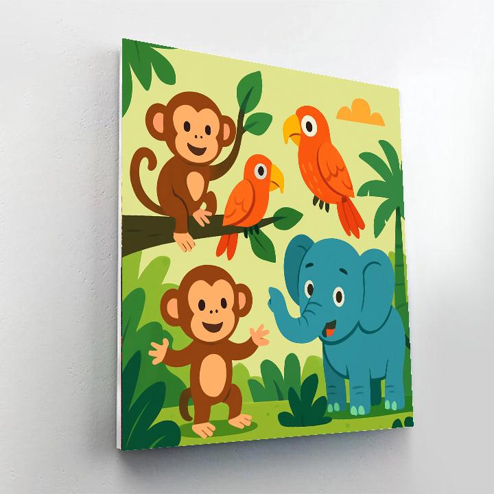 Funky Jungle Friends Numbered Painting Kits