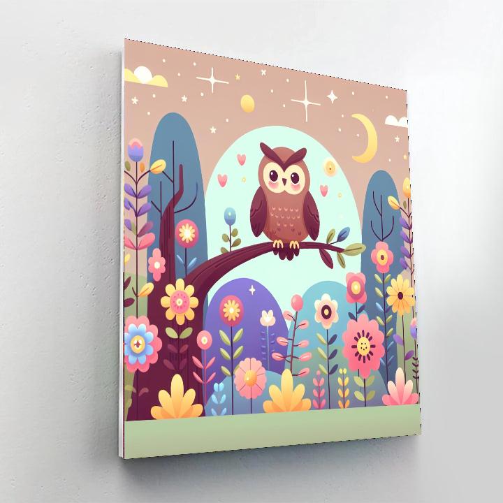 Twinkling Night Garden Number Painting