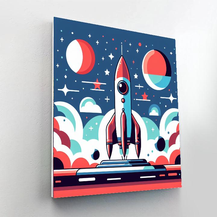 Rocketship Launchpad Adventure Painting By Numbers Kit