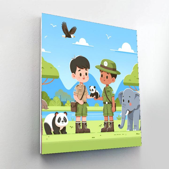 Wildlife Conservation Quest DIY Paint By Numbers