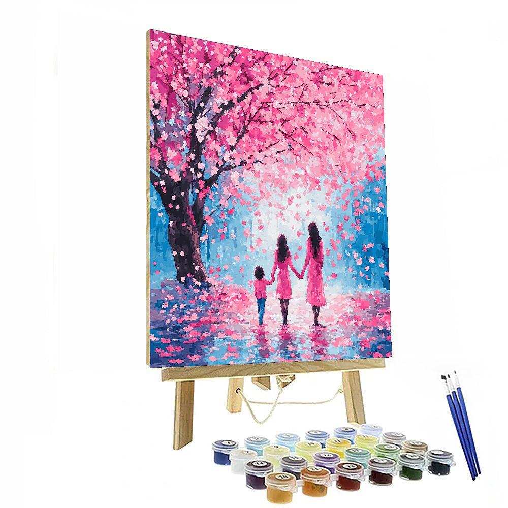 Beneath Cherry Blossom Skies Painting By Numbers Kit
