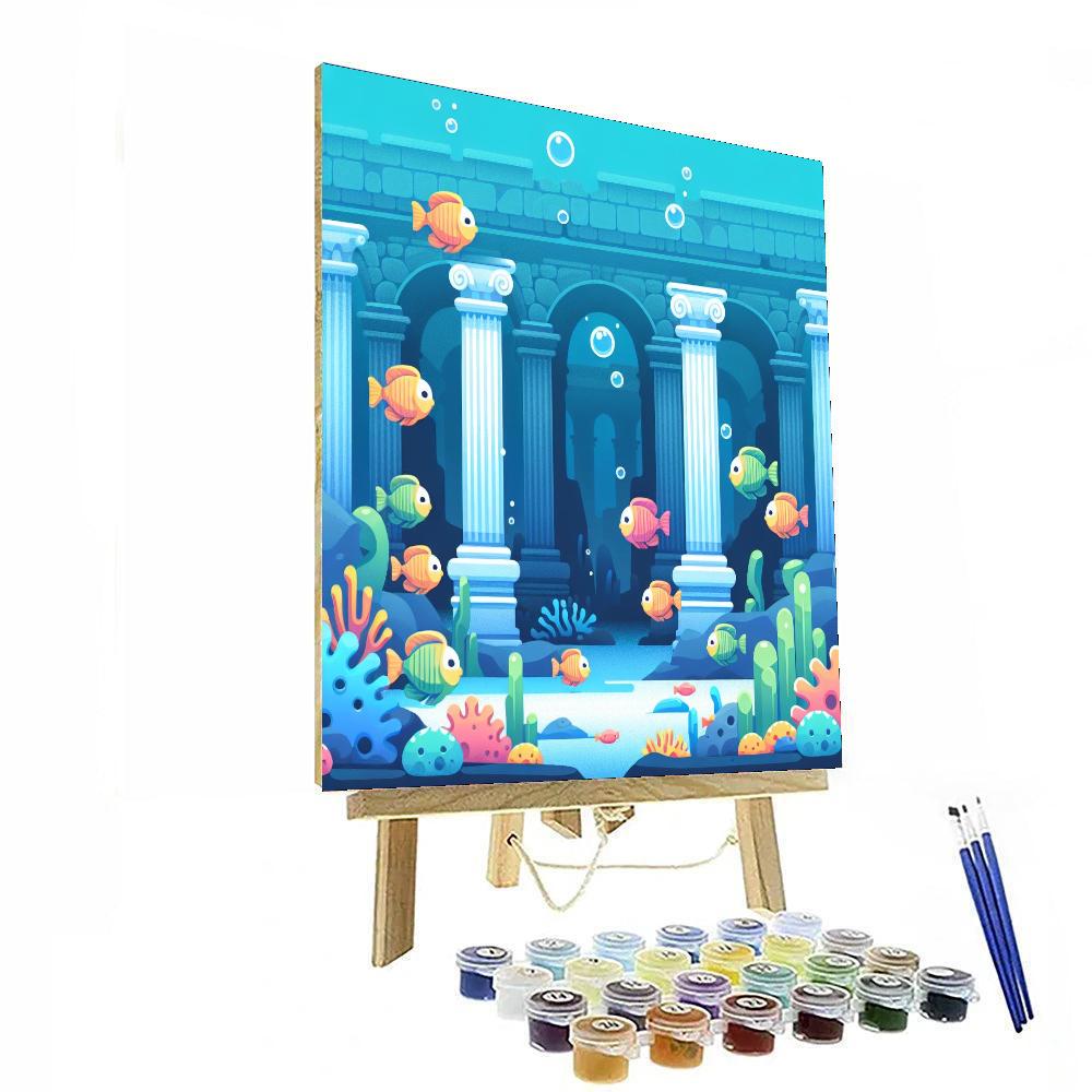 Mysterious Underwater Ruins Paint By Number