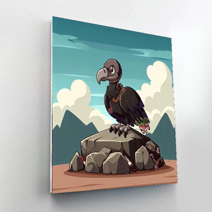 Velvety Vulture Numbered Painting Kits