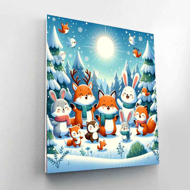 Magical Snowy Day Paint By Numbers Kits
