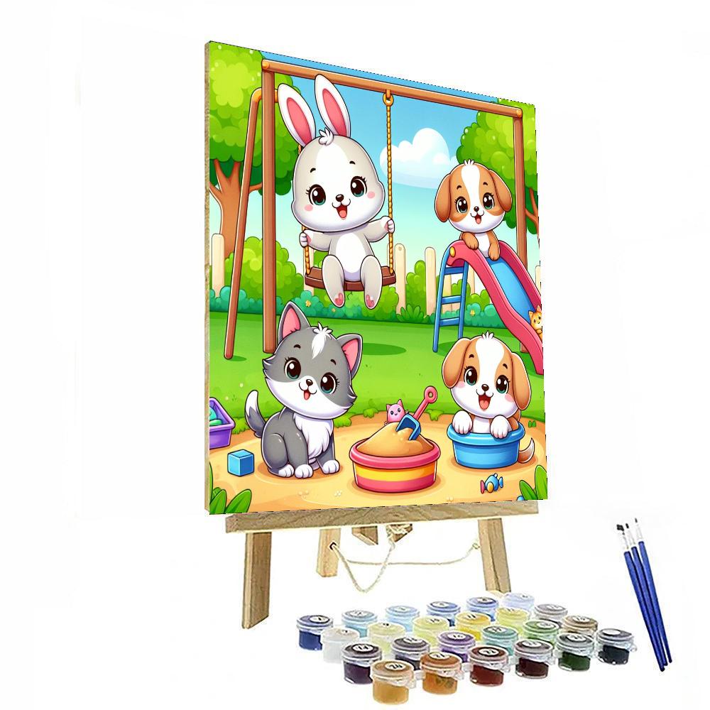 Cute Critter Playground Numbered Painting Kits