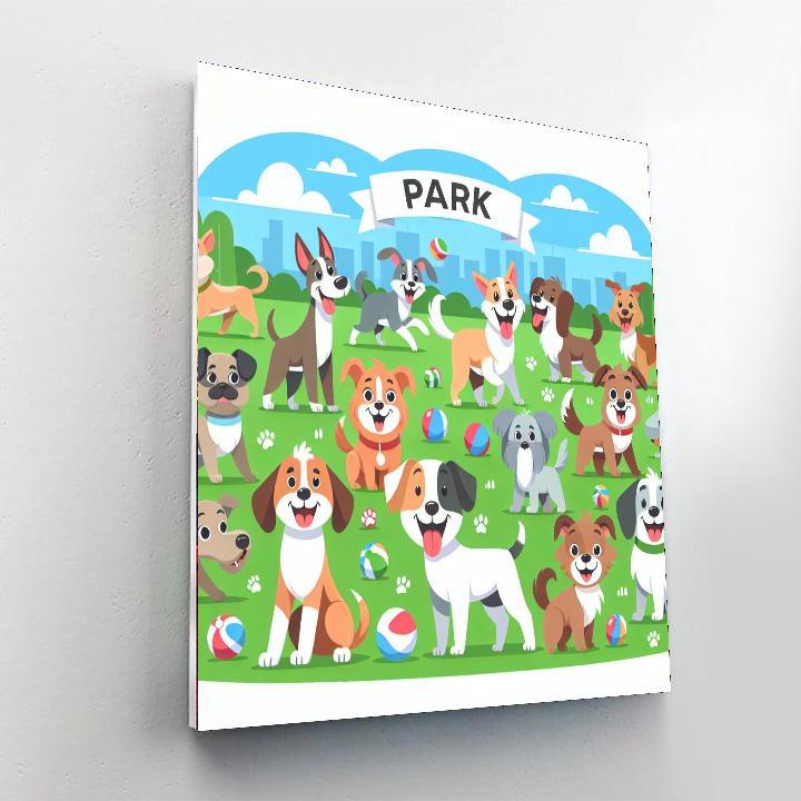 Doodle Dog Park Numbered Painting Kits
