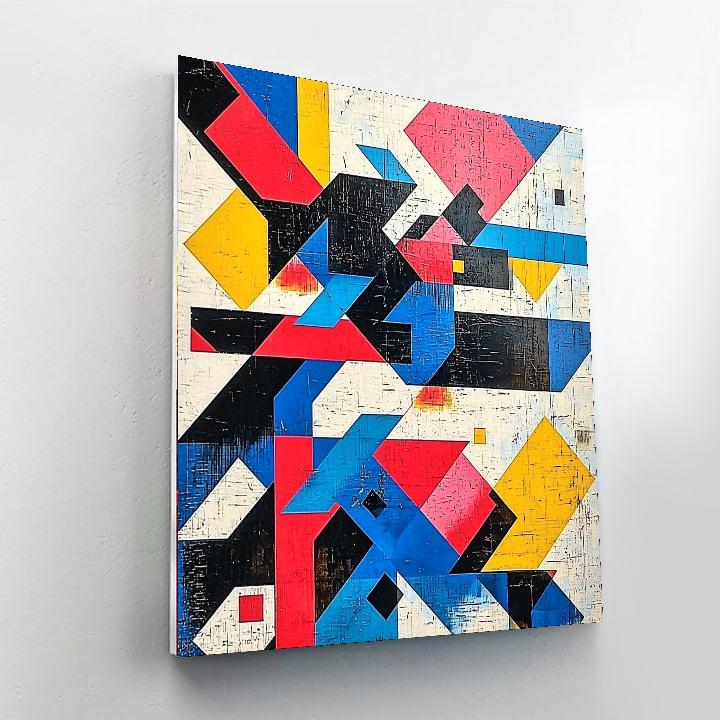 Kazimir Malevich Inspired Vibrant Complexity  Paint By Color