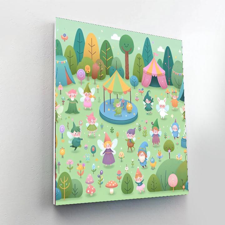 Fantasy Forest Fair Number Painting