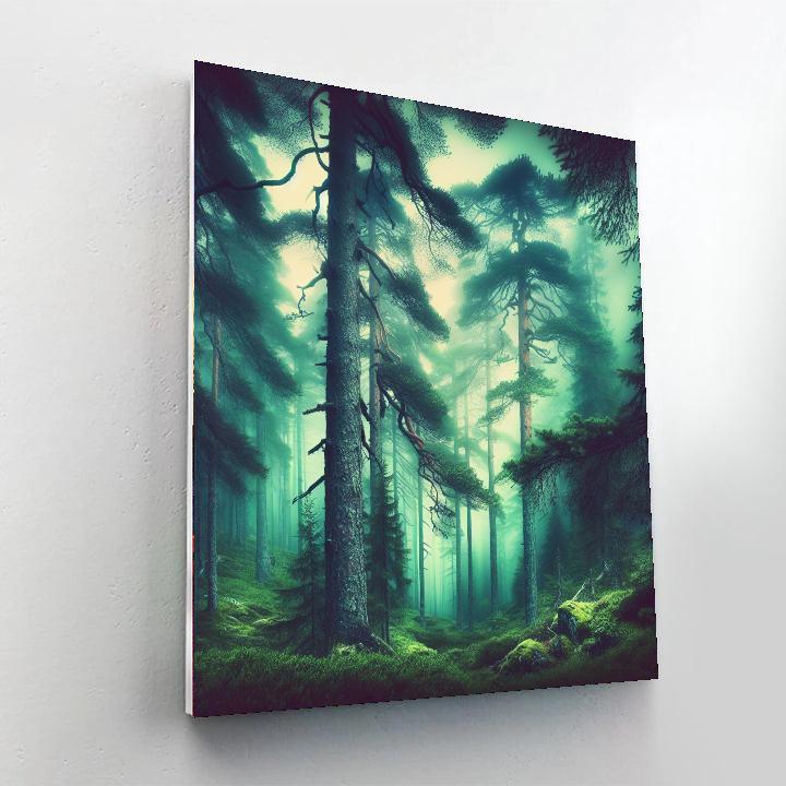 Mystic Nordic Forest Painting Number Kit