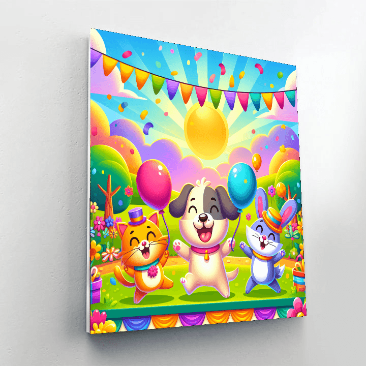 Animal Friendship Festival Painting Number Kit