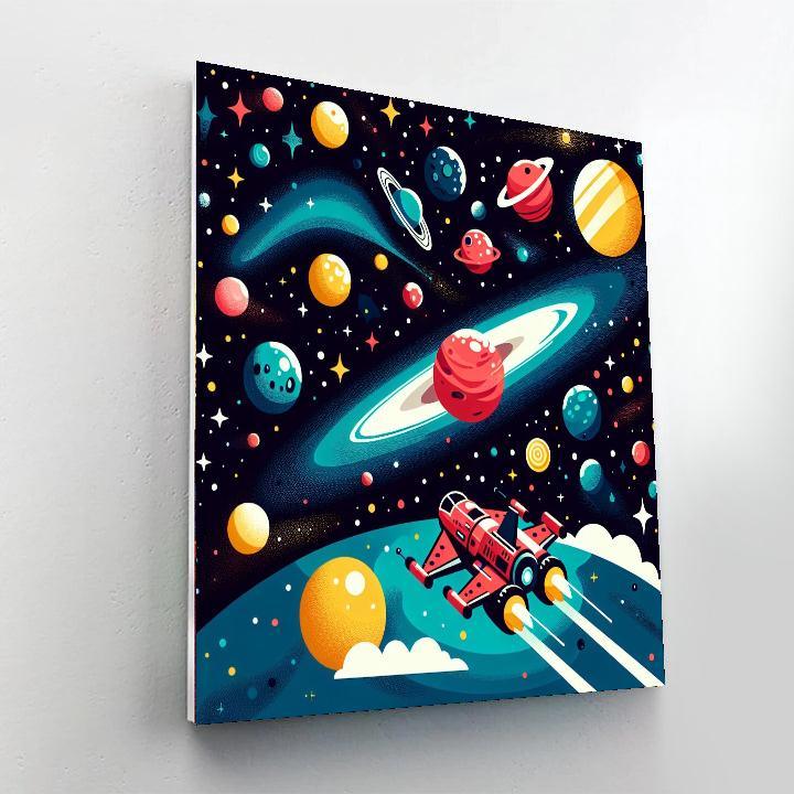 Outer Space Excursion Painting Number Kit