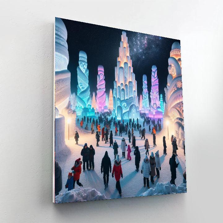 Hokkaido Snow Festival - Sapporo, Japan Painting Number Kit