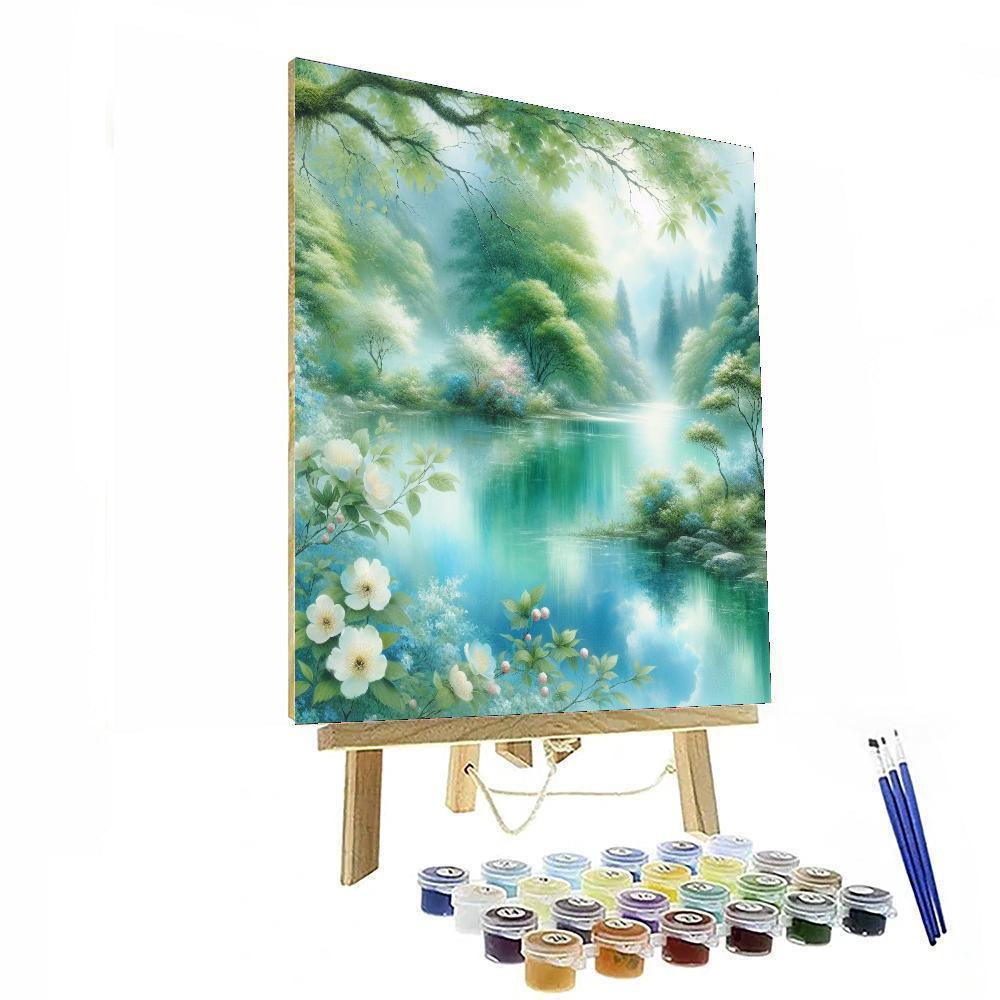 Dreamy Enchanted Lake Painting Number Kit