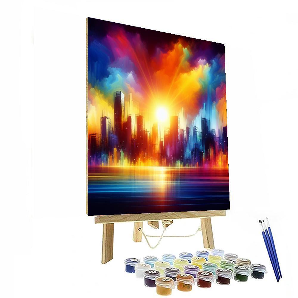 Vibrant Urban Skyline Paint By Numbers