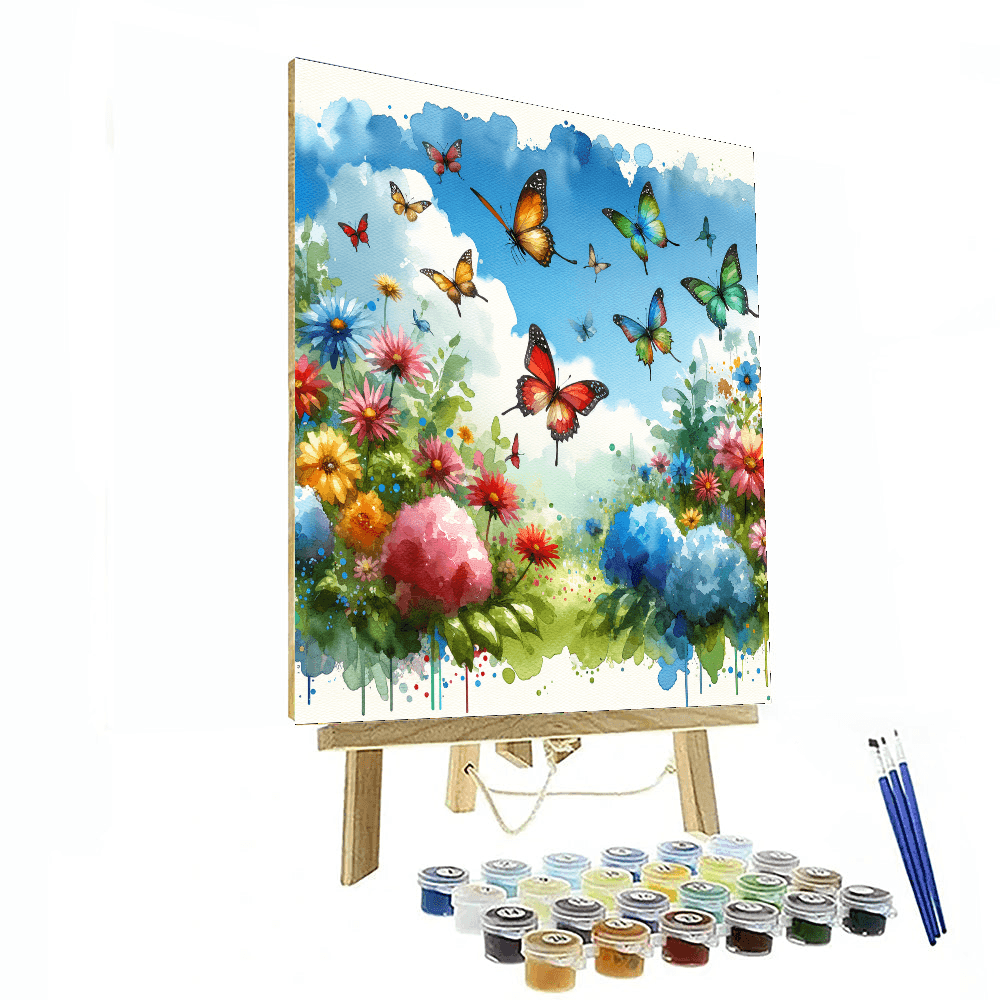 Colorful Butterflies - DIY Painting By Numbers Kit