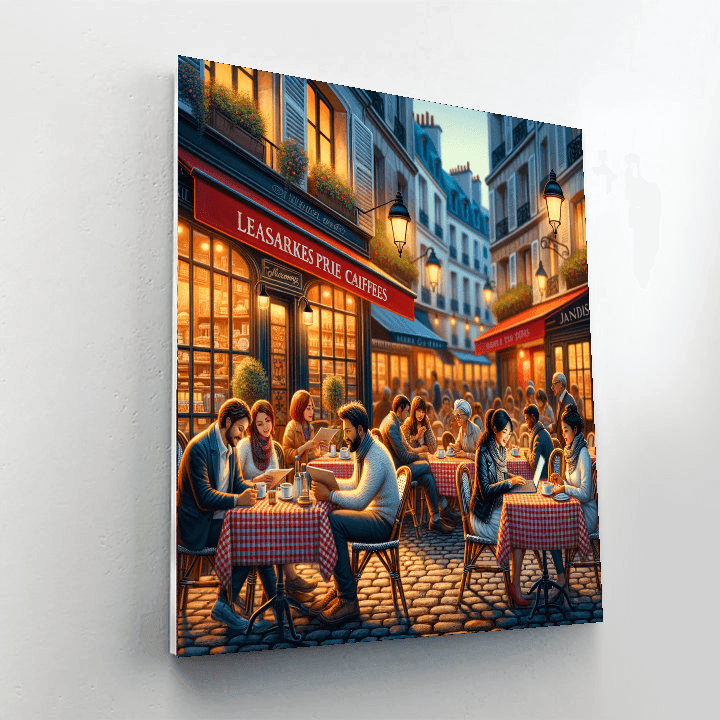 Parisian Café Evening - DIY Painting By Numbers Kit