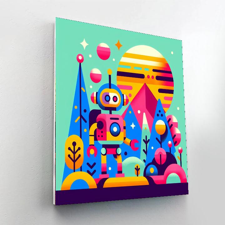 Robot's Discovery Adventure Painting Number Kit