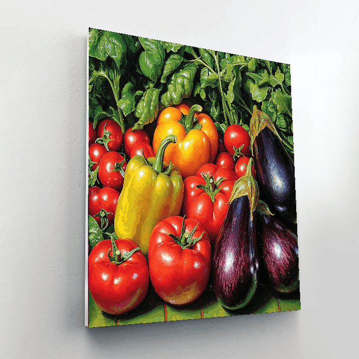 Cézanne Inspired Cheerful Vegetables  Paint By Numbers Art