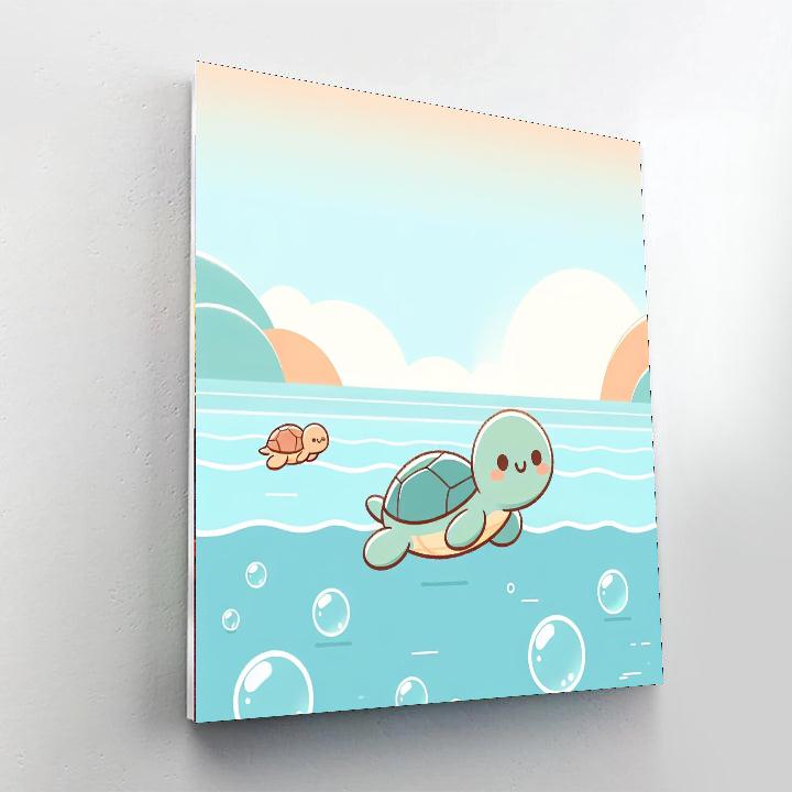 Turtle's Tranquil Tides Paint By Color