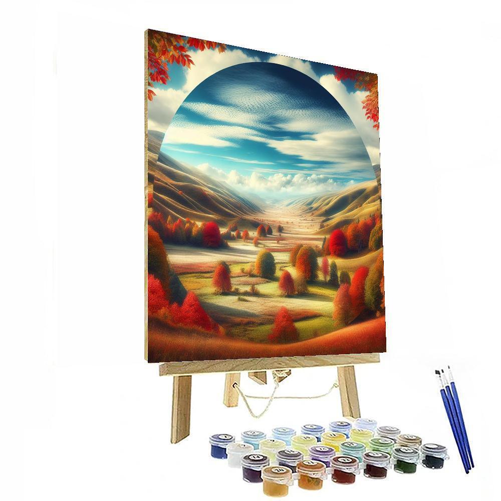 Golden Autumn Countryside Numbered Painting Kits