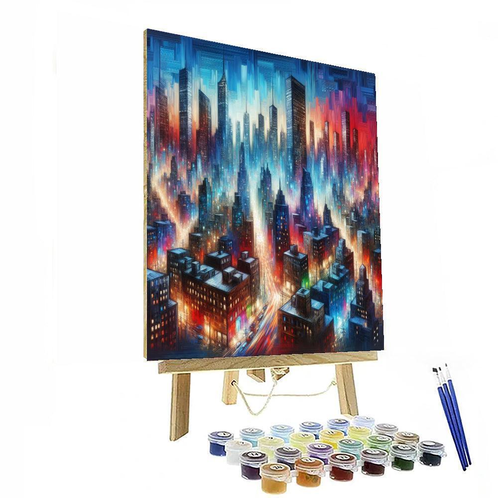 Dynamic Cityscape Vision Paint By Numbers Art
