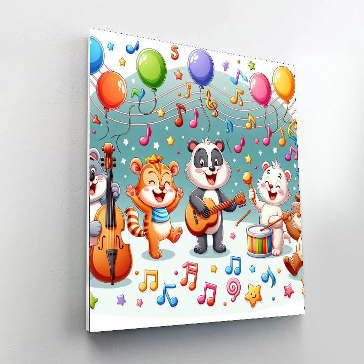 Animal Band Jam Session Paint By Number