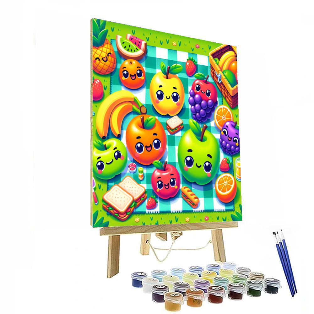 Cheerful Fruit Friends Numbered Painting Kits