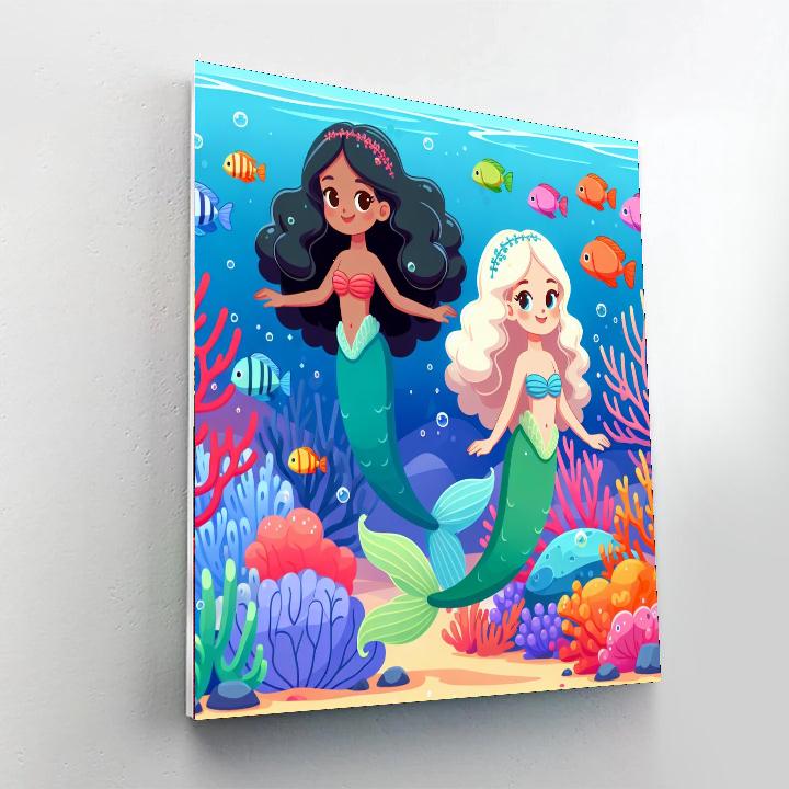 Magical Mermaids Cove Painting Number Kit