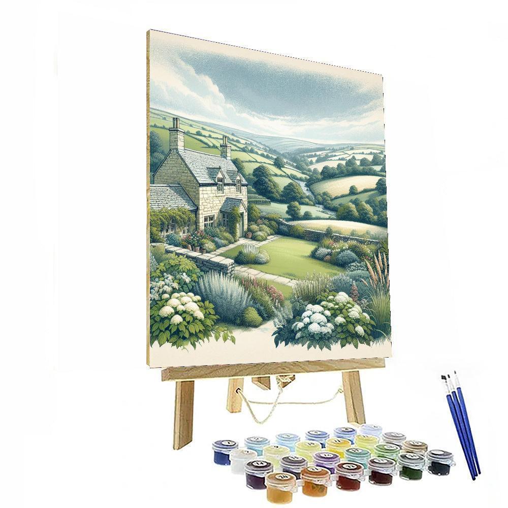 Quaint Cottage Countryside Paint By Numbers Art