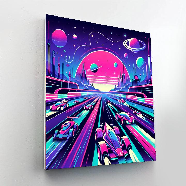 Galactic Race Track Paint By Color