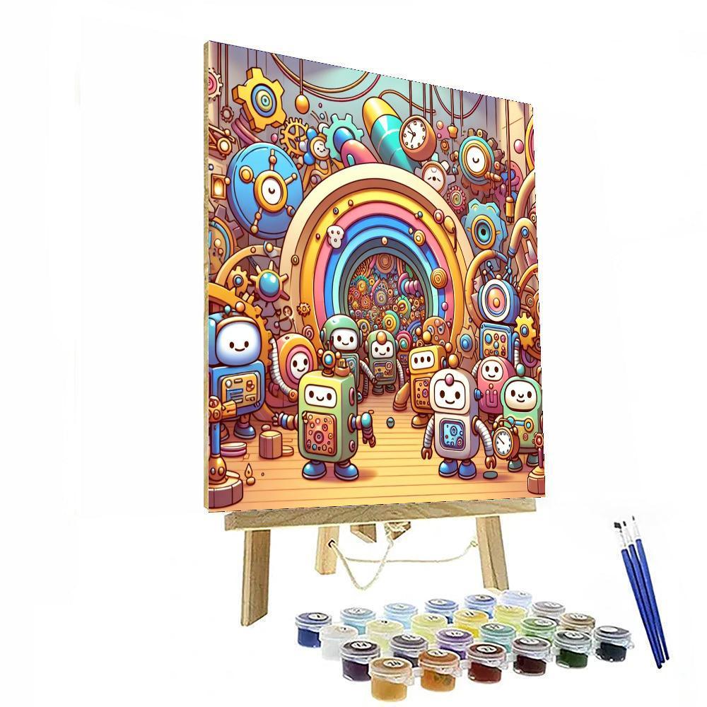 Time Travel Adventure With Robots Paint By Number