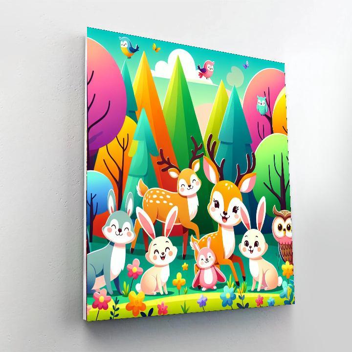 Woodland Animal Gathering Paint By Numbers Kits