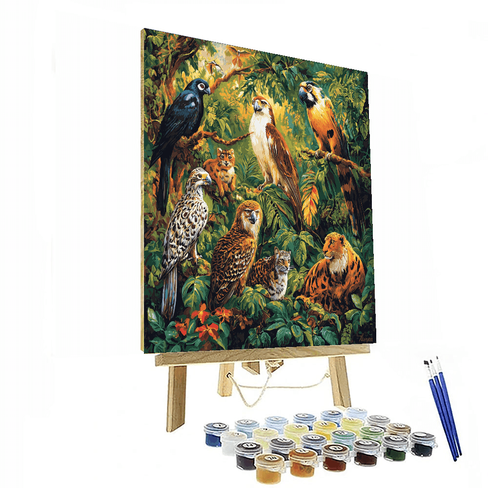 John James Audubon Inspired Wild Animal Spirits  Paint By Numbers Kits