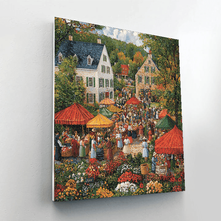 Pieter Bruegel Inspired Vibrant Village  Paint By Numbers