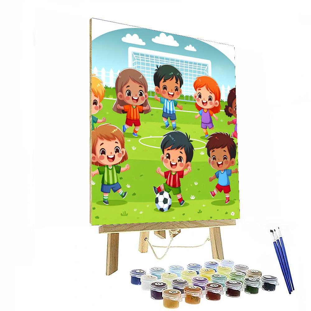 Bouncing Soccer Friends Painting By Numbers Kit