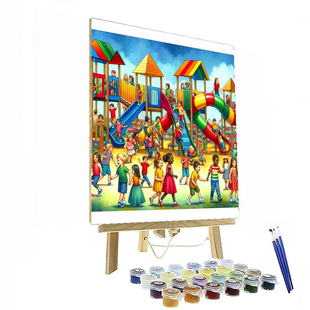 Joyful Playground Adventure Paint By Numbers Art
