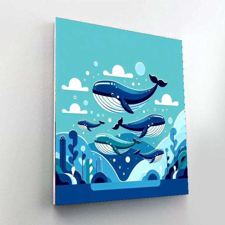 Majestic Whale Symphony Paint By Numbers Kits