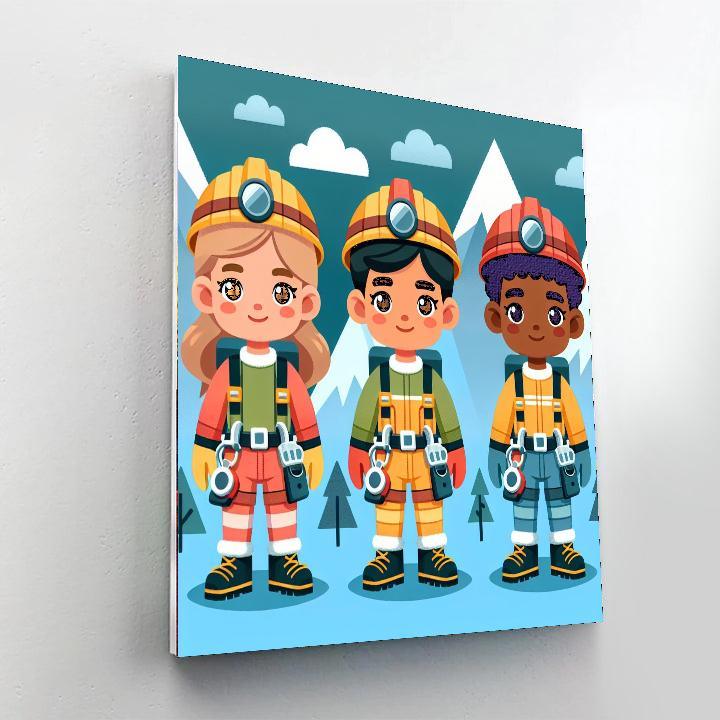 Mountain Rescue Heroes Paint By Numbers Art
